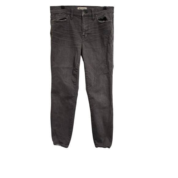 Madewell Women’s High Rise Distressed Skinny Jeans Size 29 Gray Denim - Picture 1 of 15